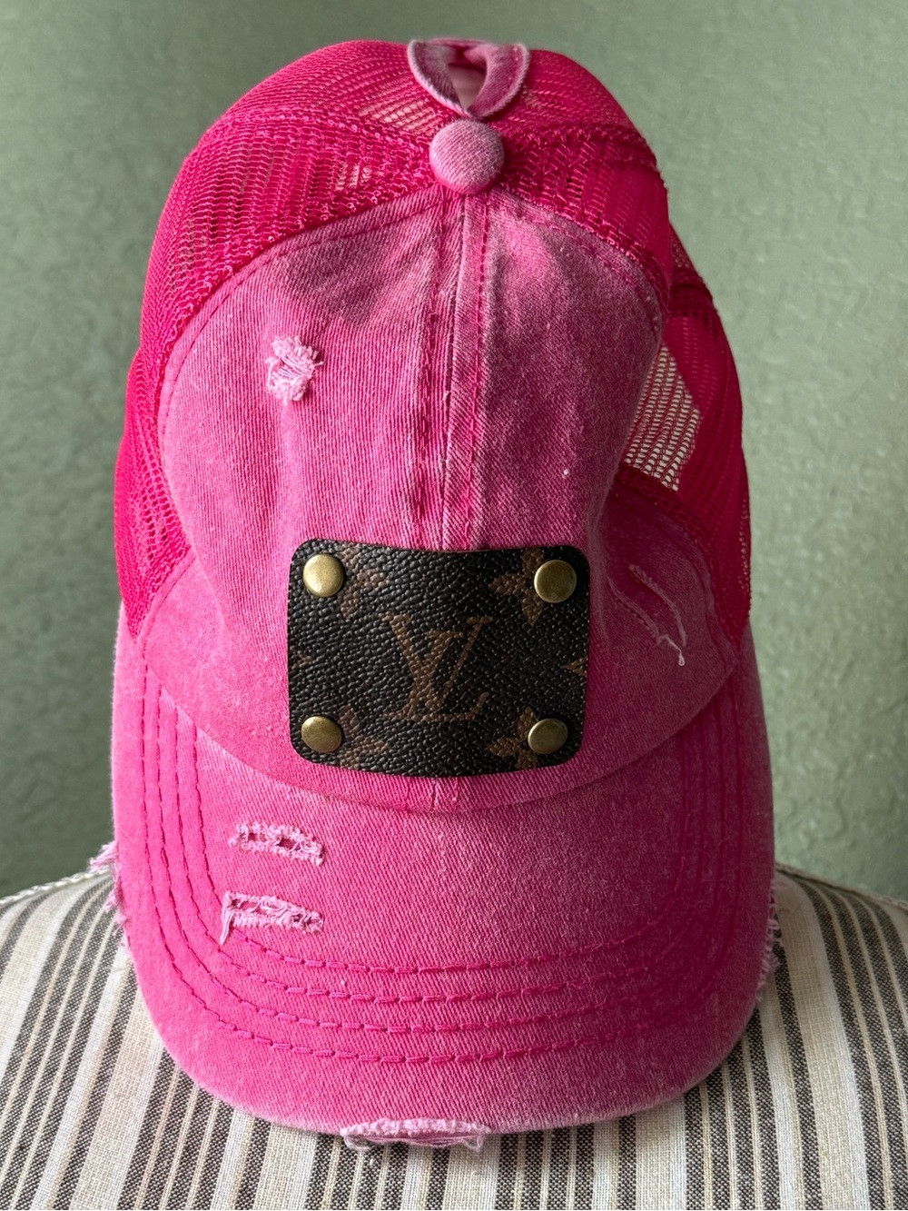 Distressed Pink Trucker Hat